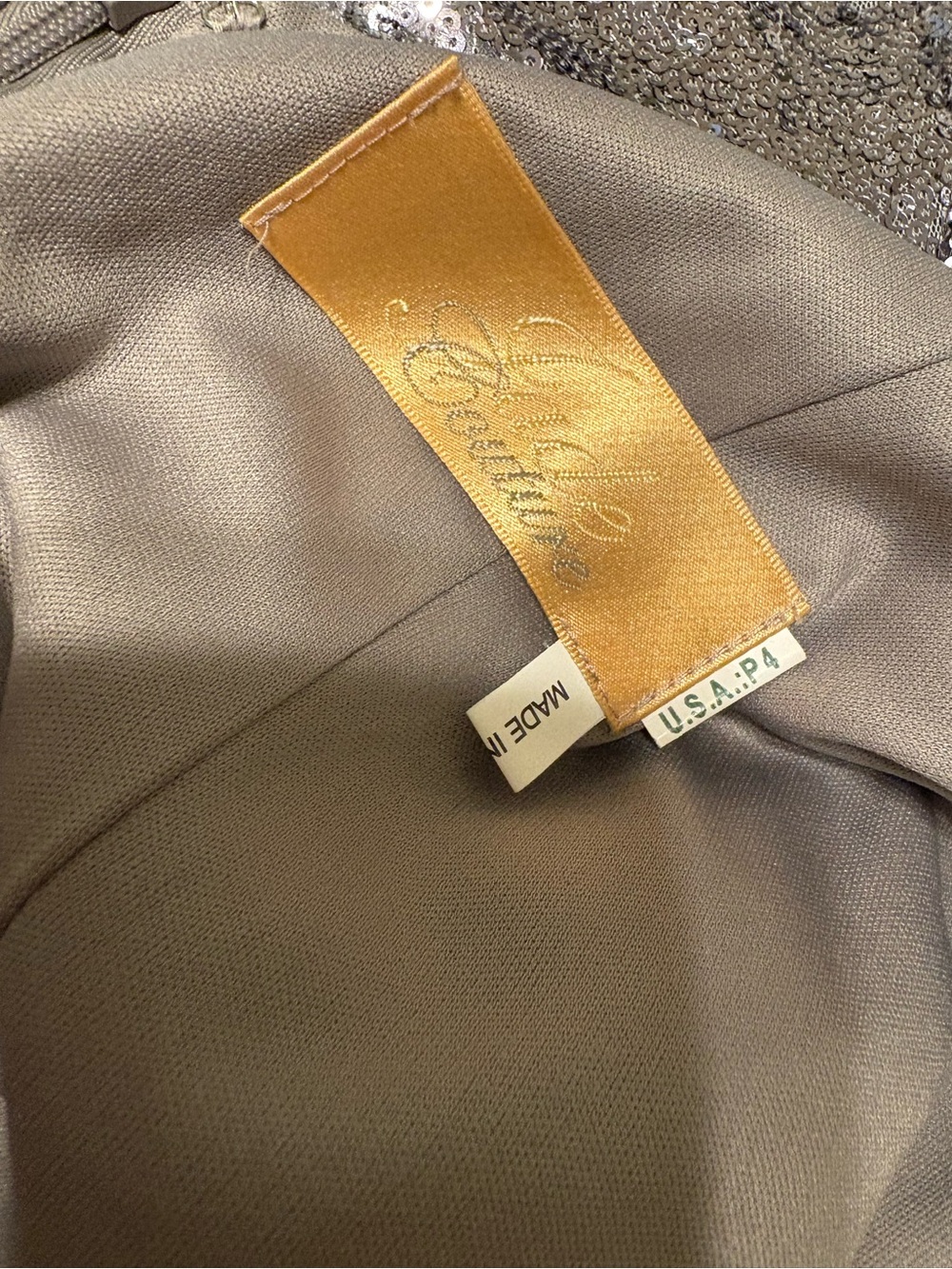 Jade Couture Sequin V-Neck Evening Gown - Picture 10 of 10